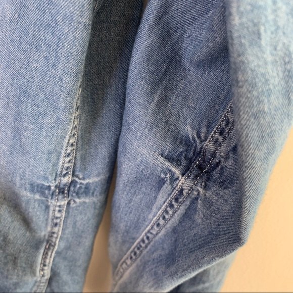 Urban Outfitters Koto Chambray denim western embroidered button shirt boho Top - Picture 10 of 11